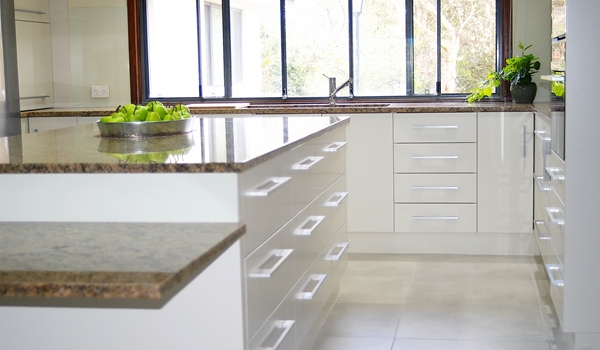 Kitchen Renovations in Adelaide with Cantilever Granite Table Benchtops by Compass Kitchens